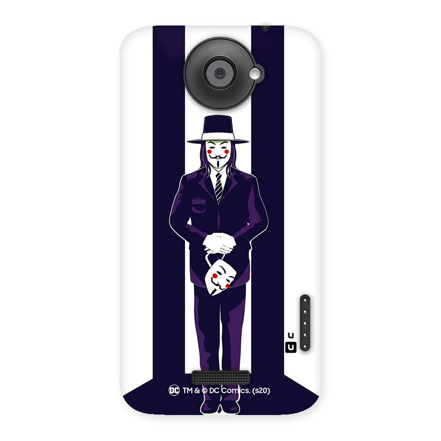 Vendetta Gentleman Holding Mask Illustration Back Case for HTC One X