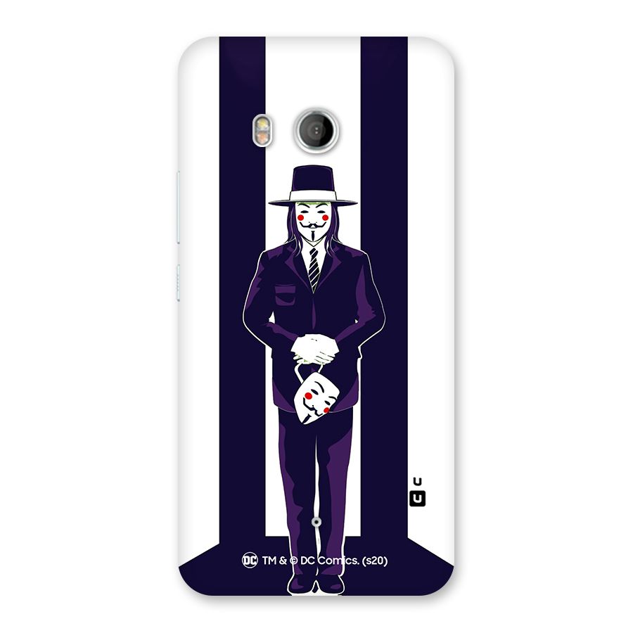 Vendetta Gentleman Holding Mask Illustration Back Case for HTC U11