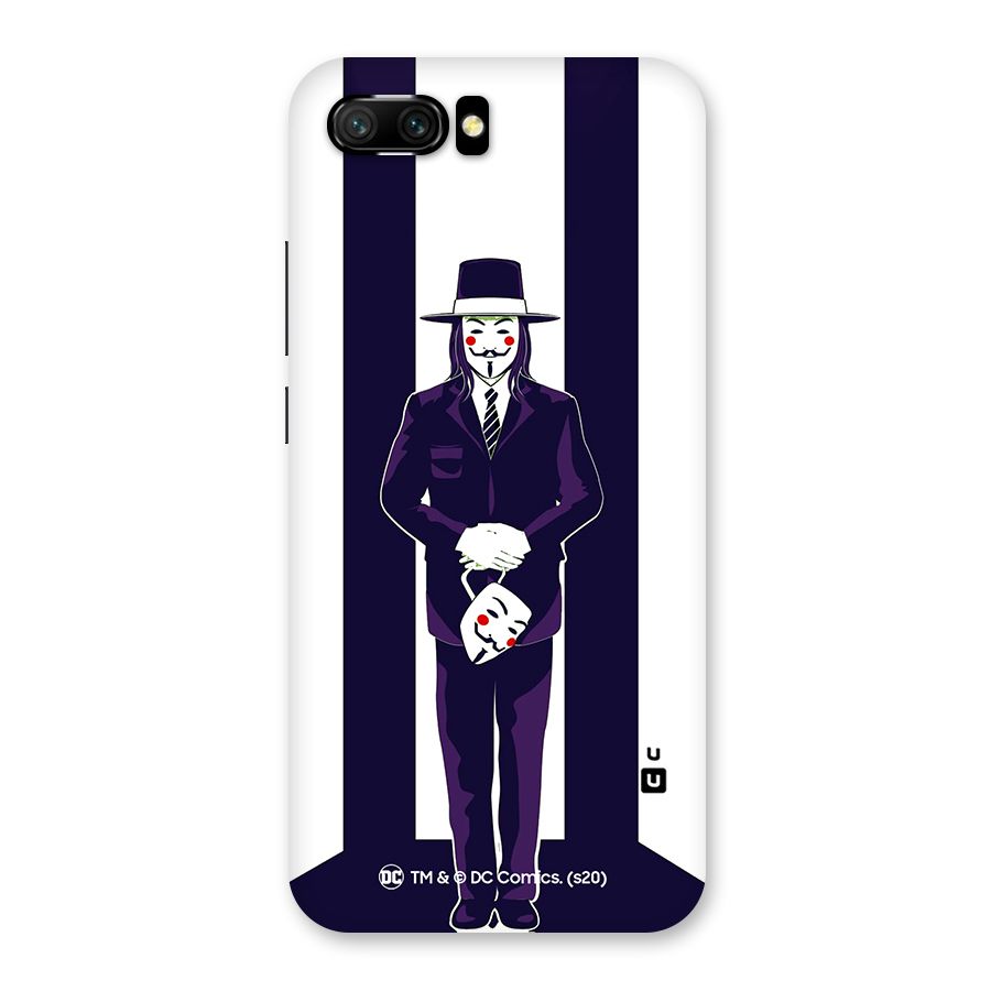 Vendetta Gentleman Holding Mask Illustration Back Case for Honor 10