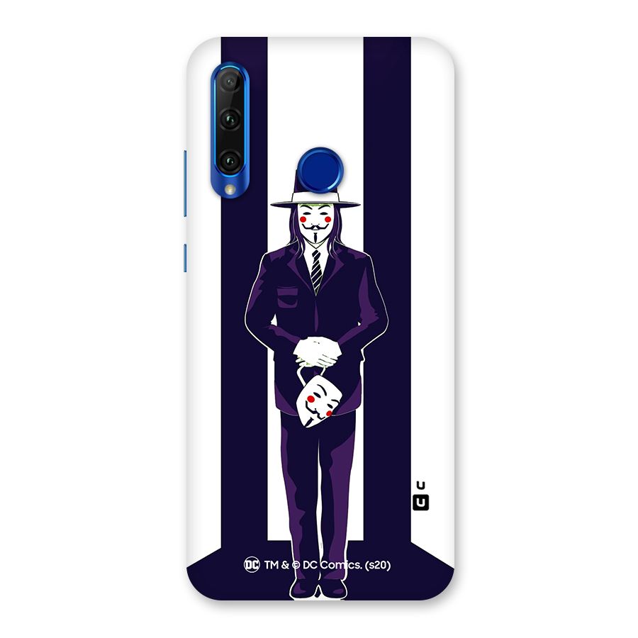Vendetta Gentleman Holding Mask Illustration Back Case for Honor 20i