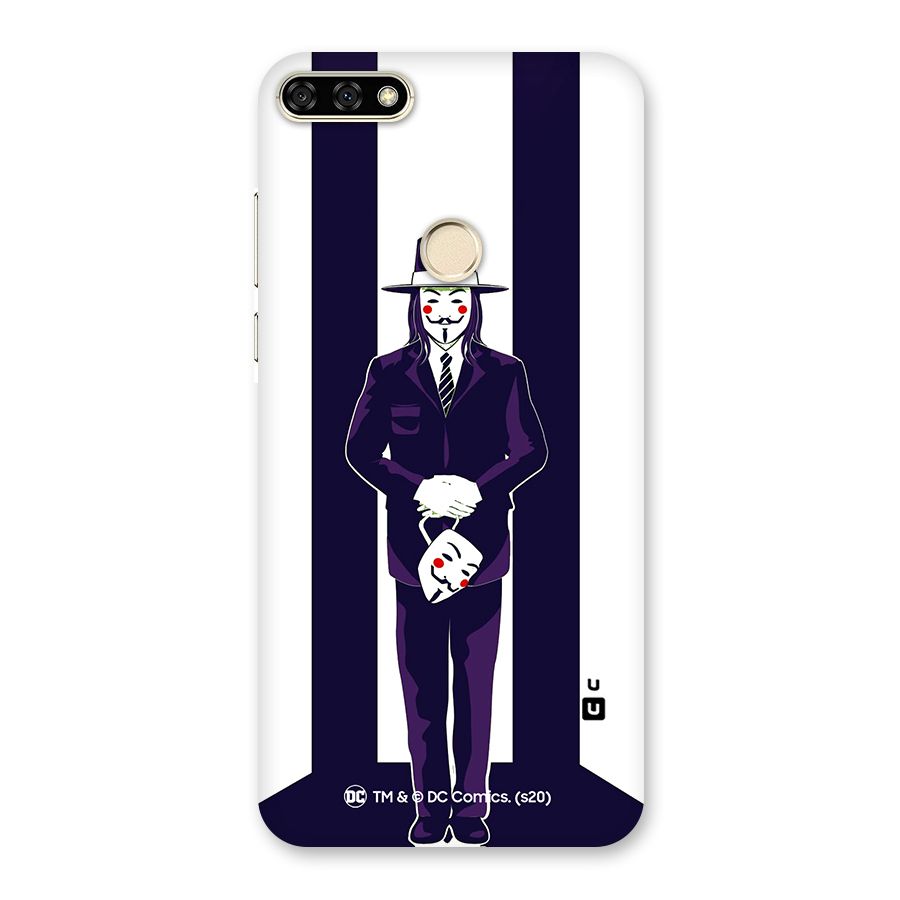 Vendetta Gentleman Holding Mask Illustration Back Case for Honor 7A