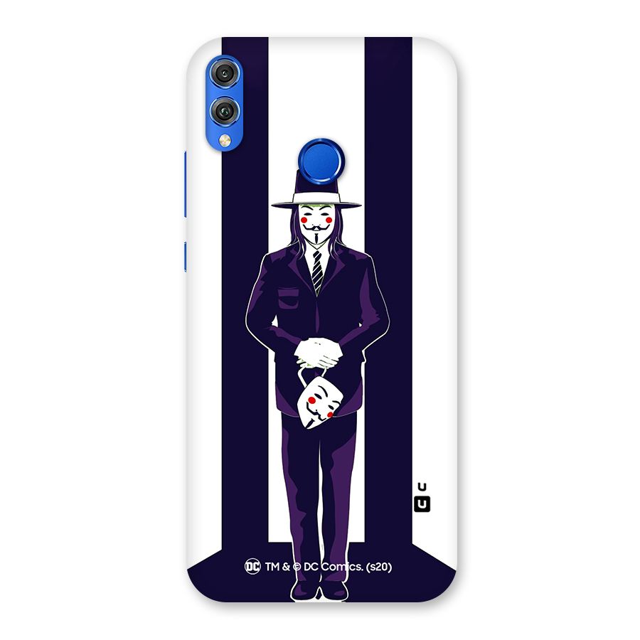 Vendetta Gentleman Holding Mask Illustration Back Case for Honor 8X