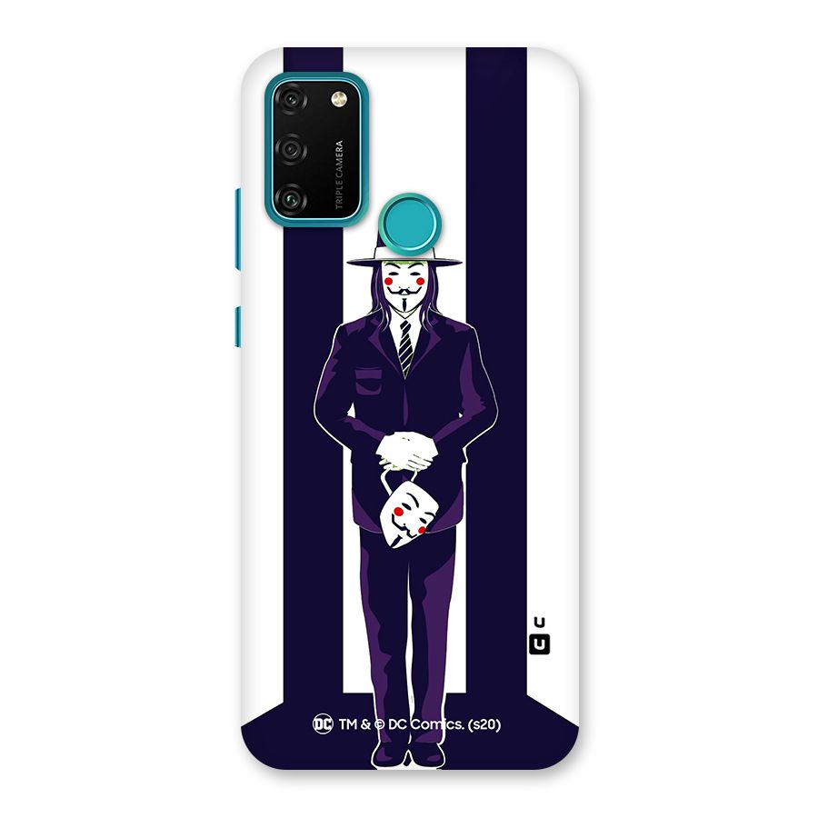 Vendetta Gentleman Holding Mask Illustration Back Case for Honor 9A