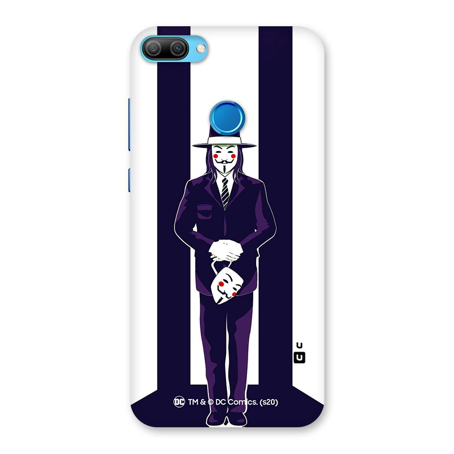 Vendetta Gentleman Holding Mask Illustration Back Case for Honor 9N