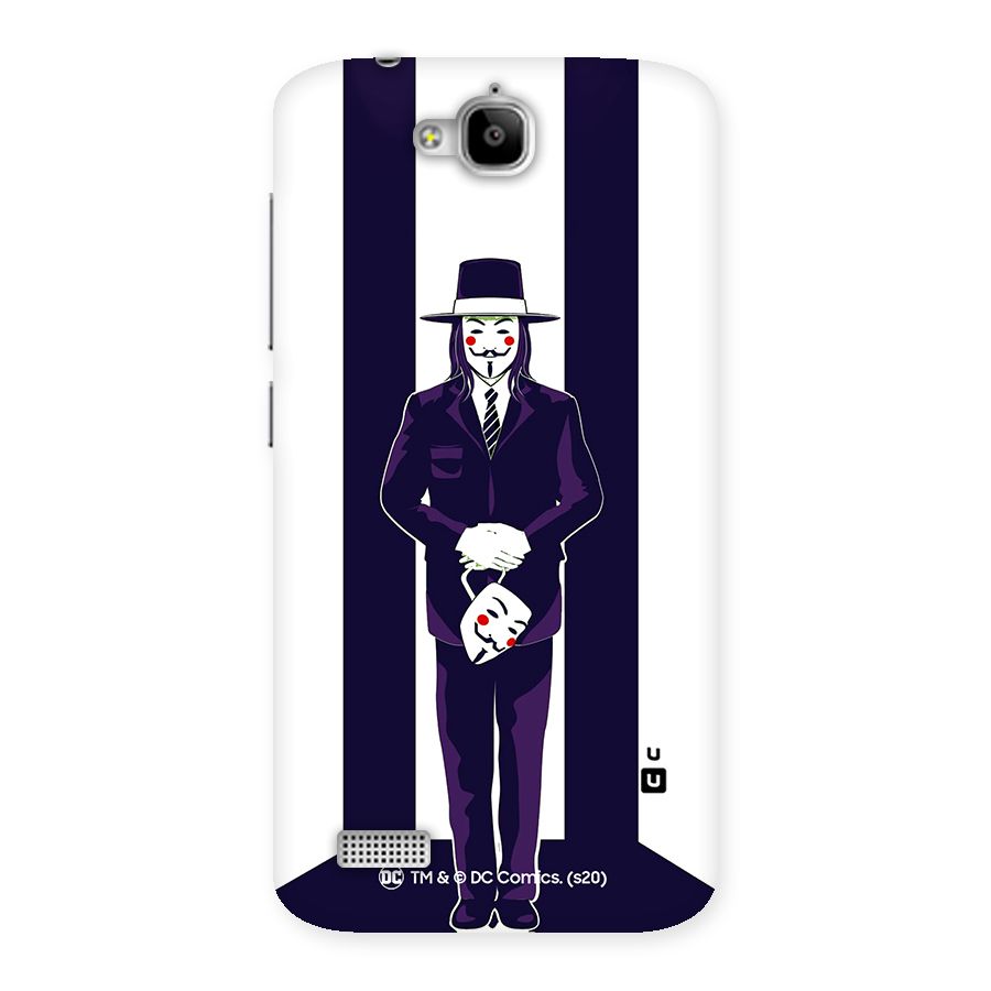 Vendetta Gentleman Holding Mask Illustration Back Case for Honor Holly