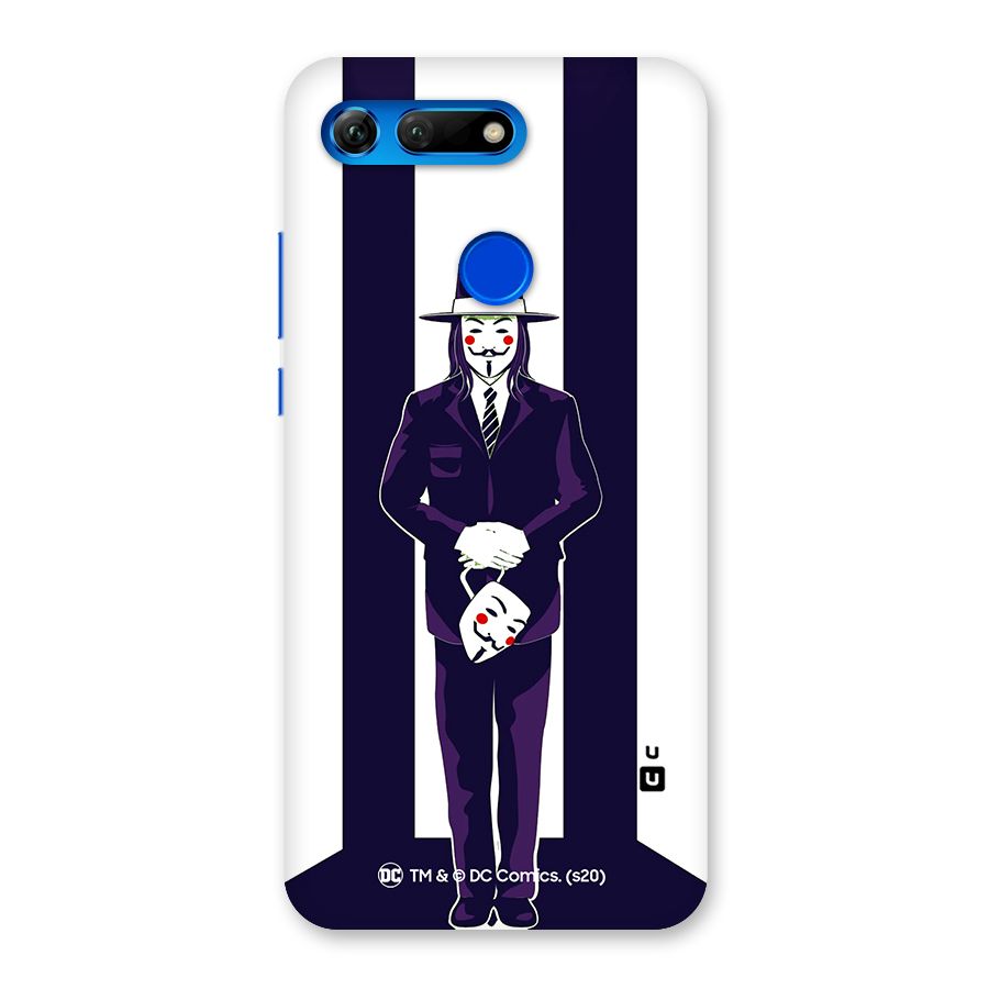 Vendetta Gentleman Holding Mask Illustration Back Case for Honor View 20