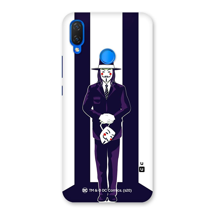 Vendetta Gentleman Holding Mask Illustration Back Case for Huawei P Smart+