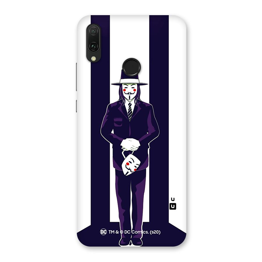 Vendetta Gentleman Holding Mask Illustration Back Case for Huawei Y9 (2019)