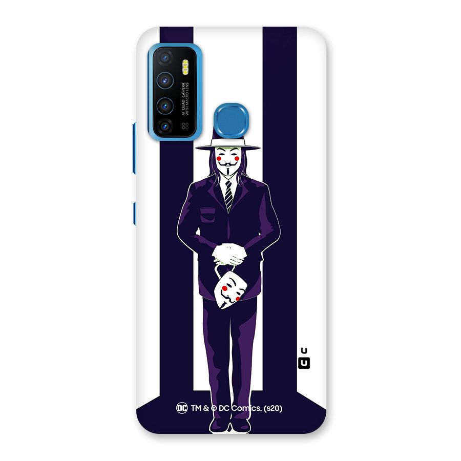 Vendetta Gentleman Holding Mask Illustration Back Case for Infinix Hot 9