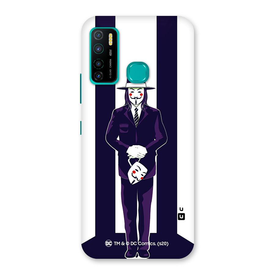 Vendetta Gentleman Holding Mask Illustration Back Case for Infinix Hot 9 Pro