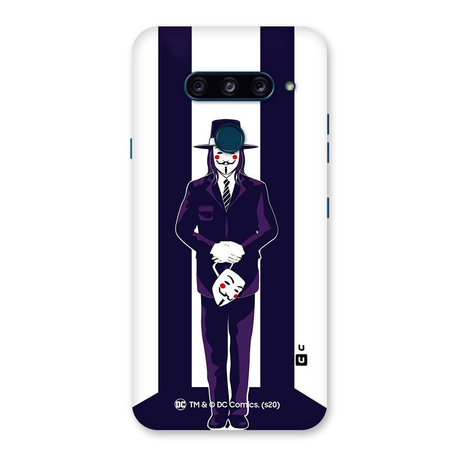 Vendetta Gentleman Holding Mask Illustration Back Case for LG  V40 ThinQ