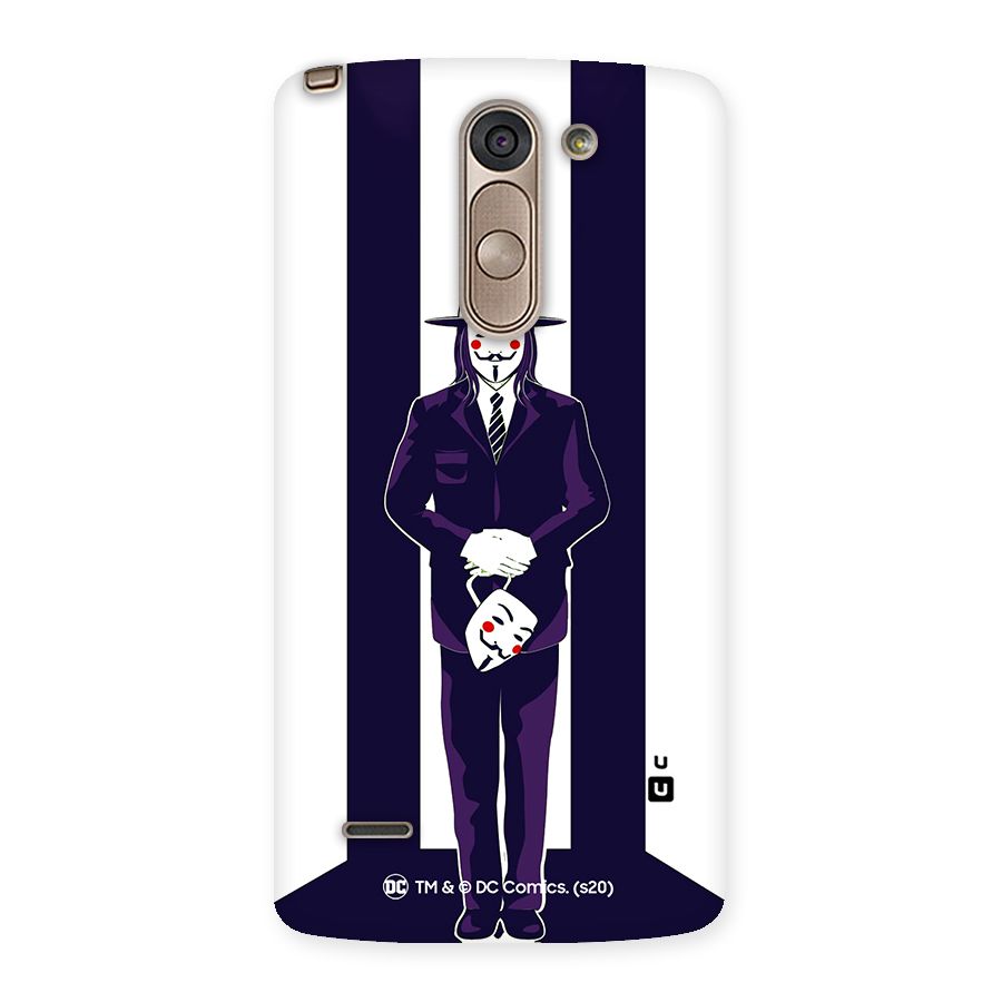 Vendetta Gentleman Holding Mask Illustration Back Case for LG G3 Stylus