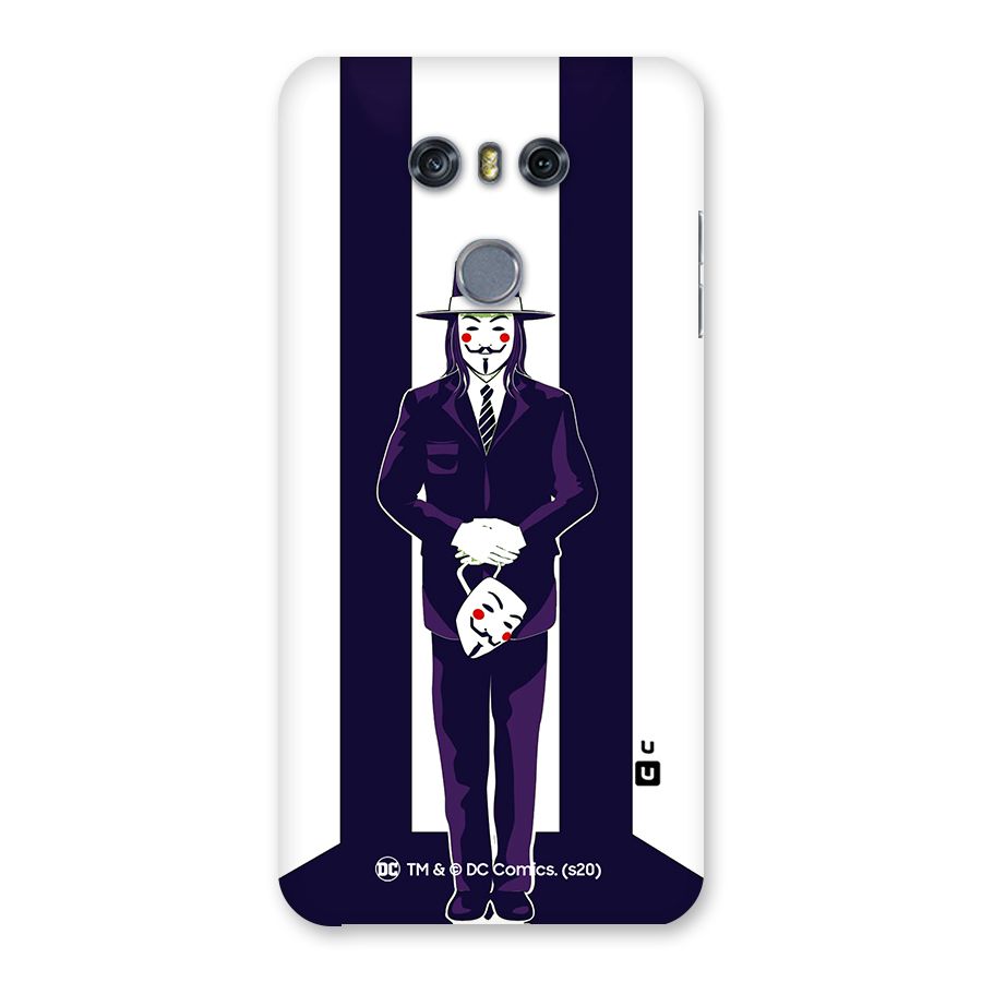 Vendetta Gentleman Holding Mask Illustration Back Case for LG G6