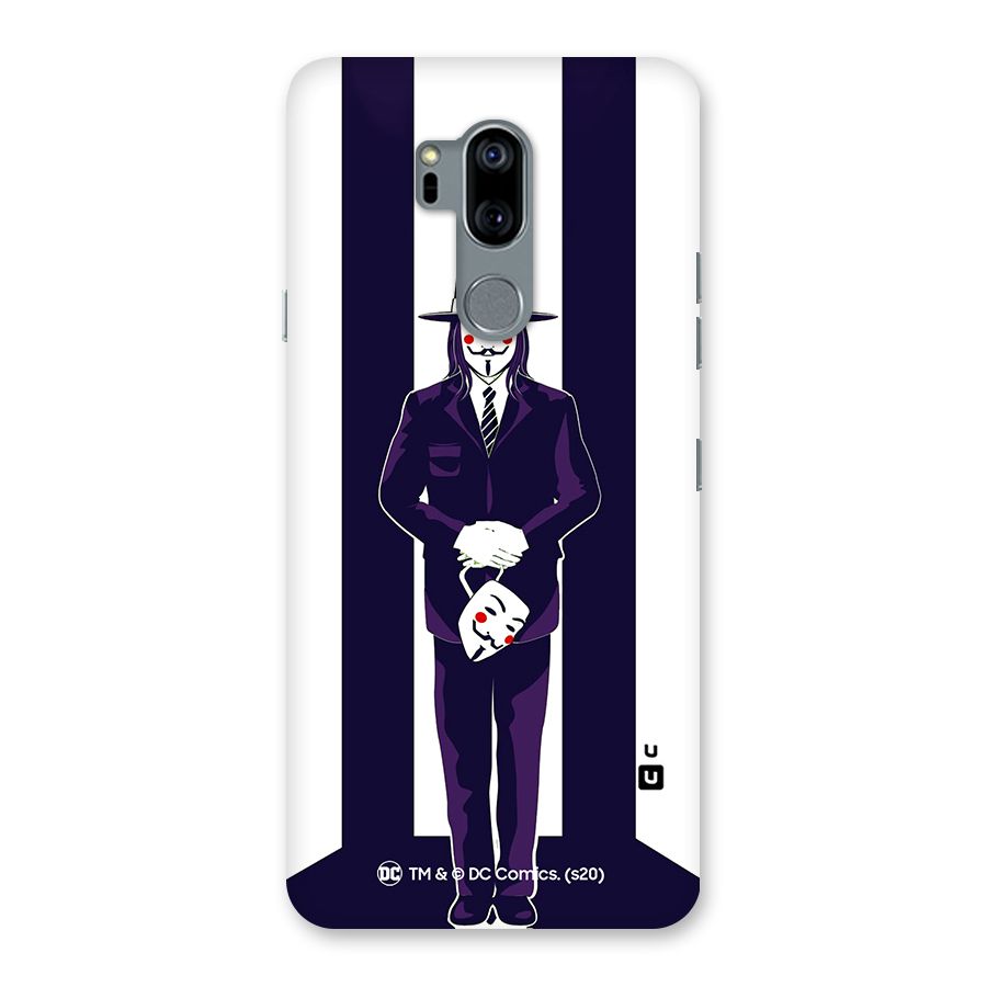 Vendetta Gentleman Holding Mask Illustration Back Case for LG G7