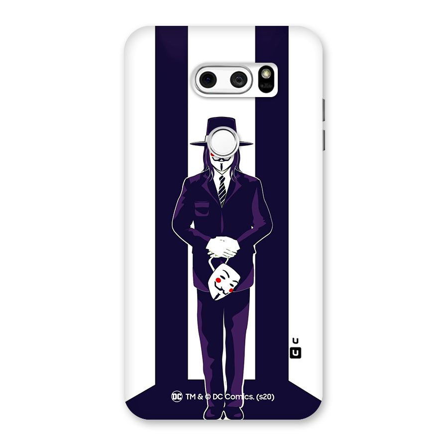 Vendetta Gentleman Holding Mask Illustration Back Case for LG V30
