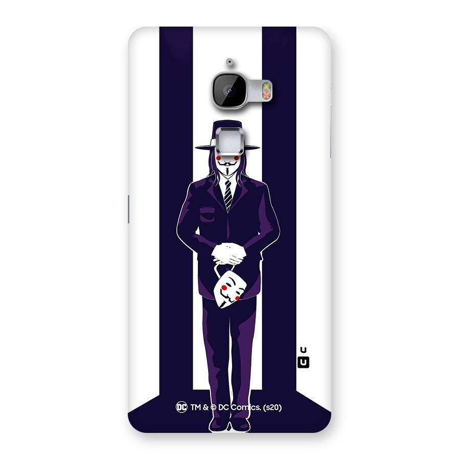 Vendetta Gentleman Holding Mask Illustration Back Case for LeTv Le Max