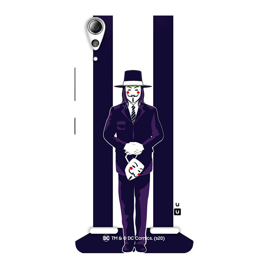 Vendetta Gentleman Holding Mask Illustration Back Case for Lenovo A6000