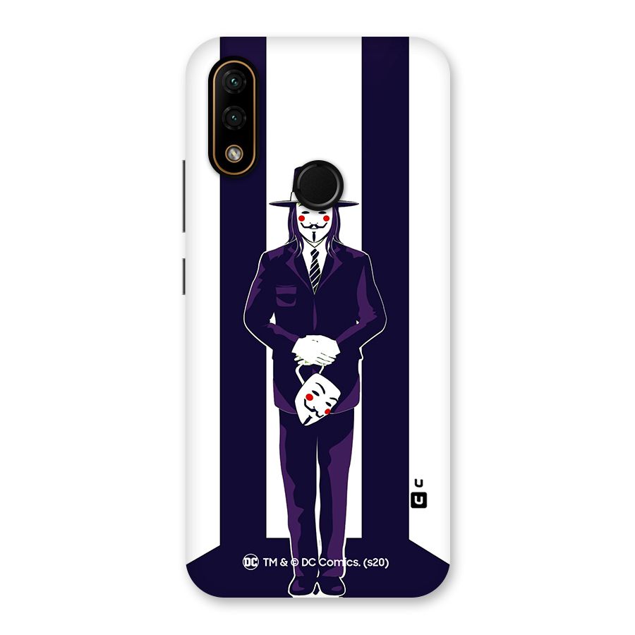 Vendetta Gentleman Holding Mask Illustration Back Case for Lenovo A6 Note