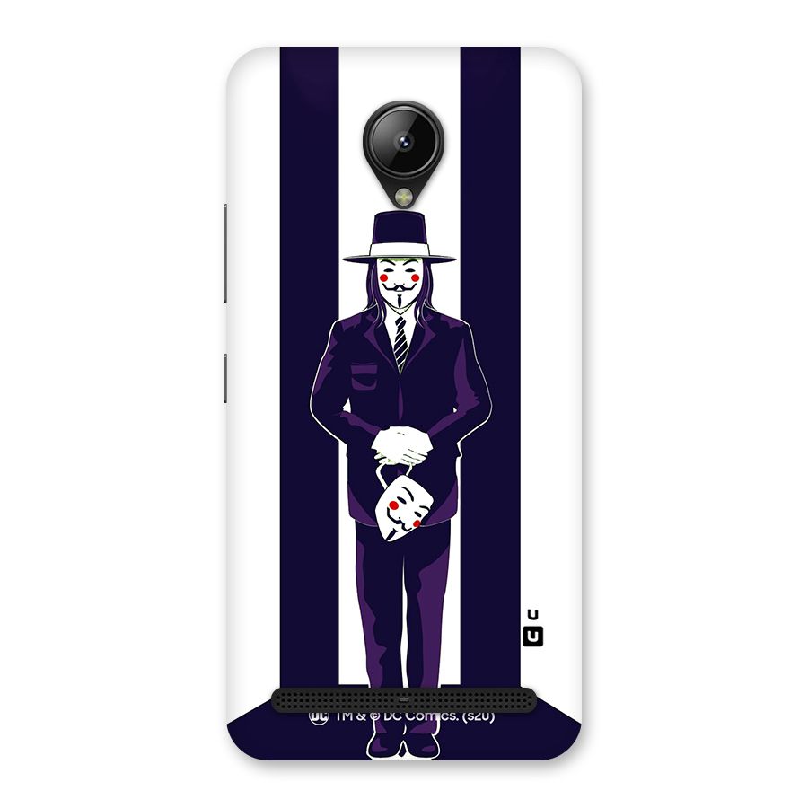 Vendetta Gentleman Holding Mask Illustration Back Case for Lenovo C2