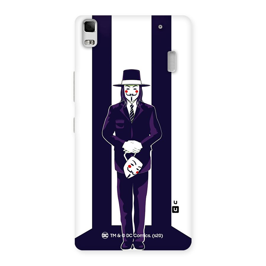 Vendetta Gentleman Holding Mask Illustration Back Case for Lenovo K3 Note
