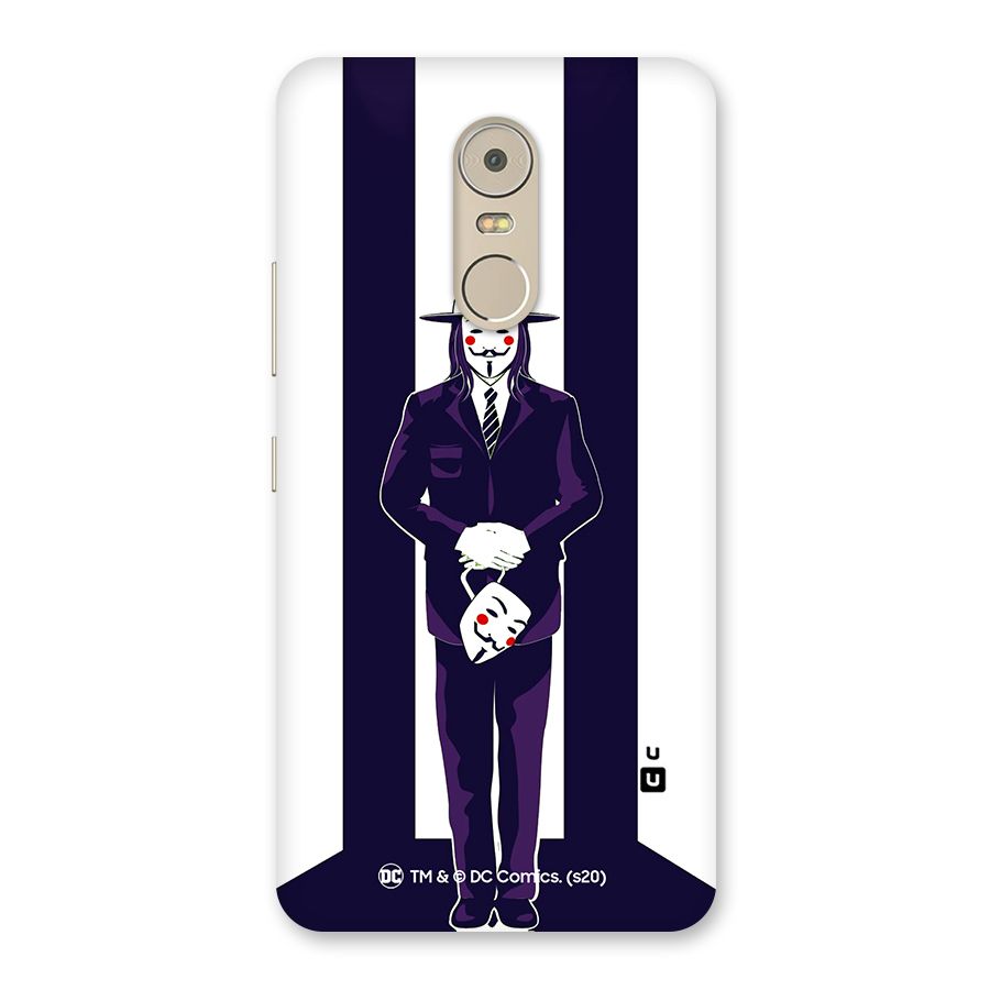 Vendetta Gentleman Holding Mask Illustration Back Case for Lenovo K6 Note