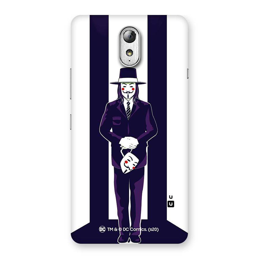 Vendetta Gentleman Holding Mask Illustration Back Case for Lenovo Vibe P1M