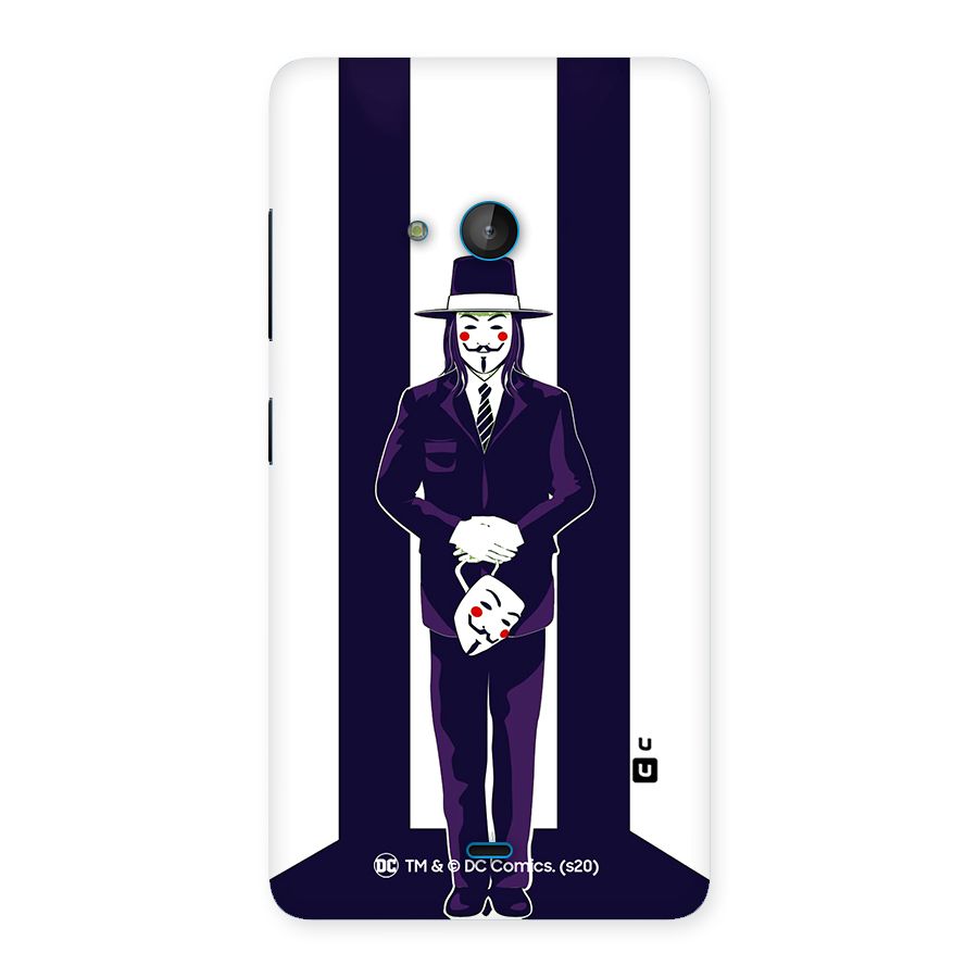 Vendetta Gentleman Holding Mask Illustration Back Case for Lumia 540