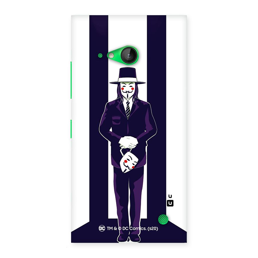 Vendetta Gentleman Holding Mask Illustration Back Case for Lumia 730