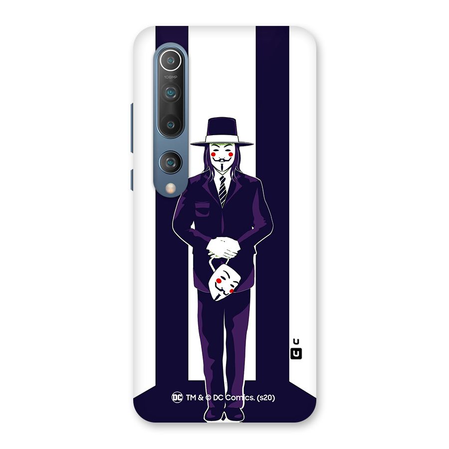 Vendetta Gentleman Holding Mask Illustration Back Case for Mi 10