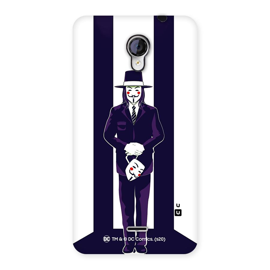 Vendetta Gentleman Holding Mask Illustration Back Case for Micromax Unite 2 A106