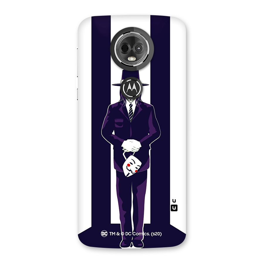 Vendetta Gentleman Holding Mask Illustration Back Case for Moto E5 Plus