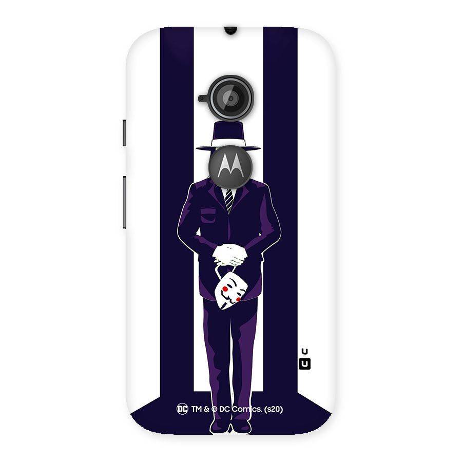 Vendetta Gentleman Holding Mask Illustration Back Case for Moto E 2nd Gen