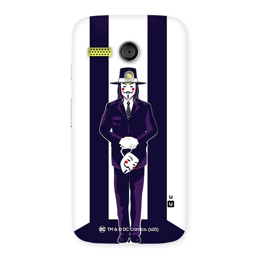 Vendetta Gentleman Holding Mask Illustration Back Case for Moto G