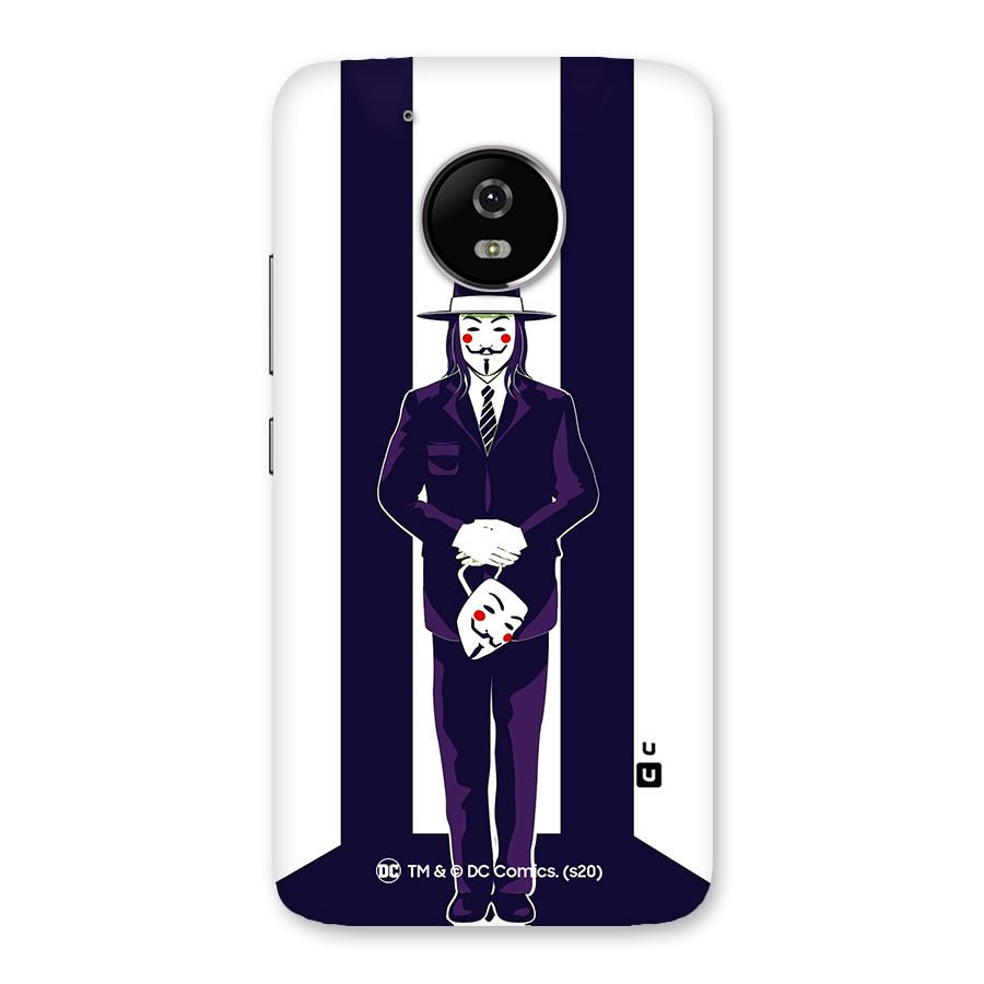 Vendetta Gentleman Holding Mask Illustration Back Case for Moto G5