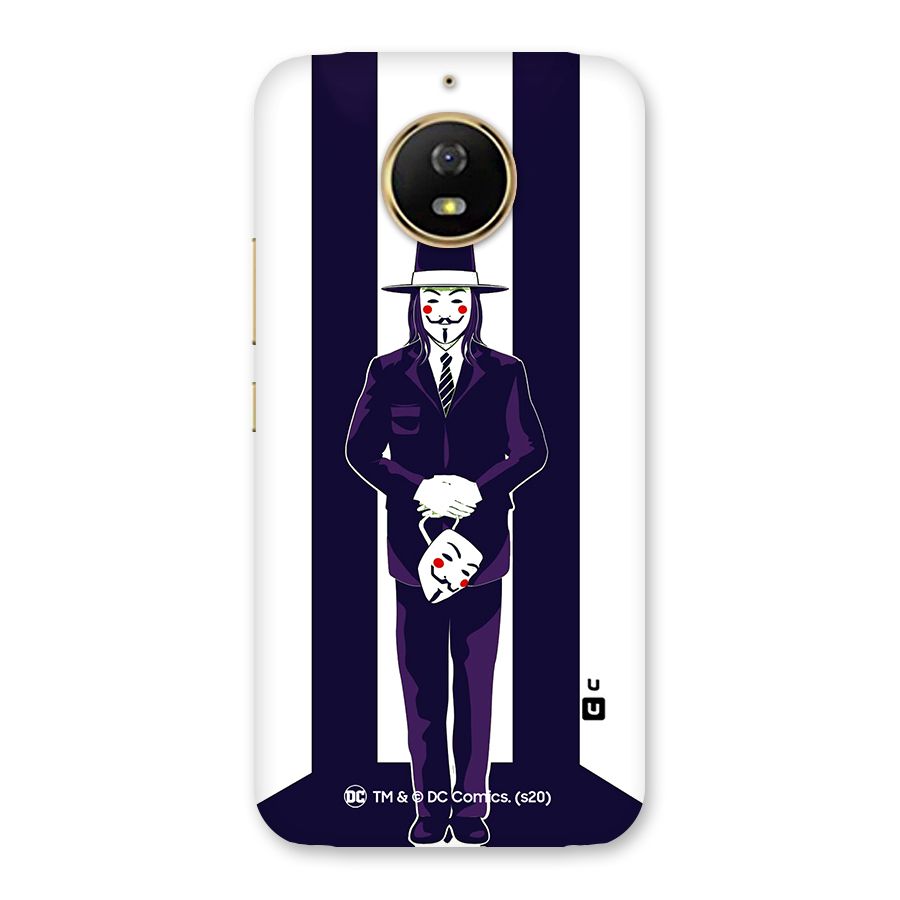 Vendetta Gentleman Holding Mask Illustration Back Case for Moto G5s