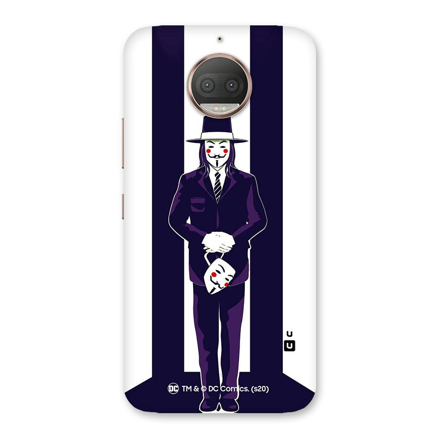 Vendetta Gentleman Holding Mask Illustration Back Case for Moto G5s Plus