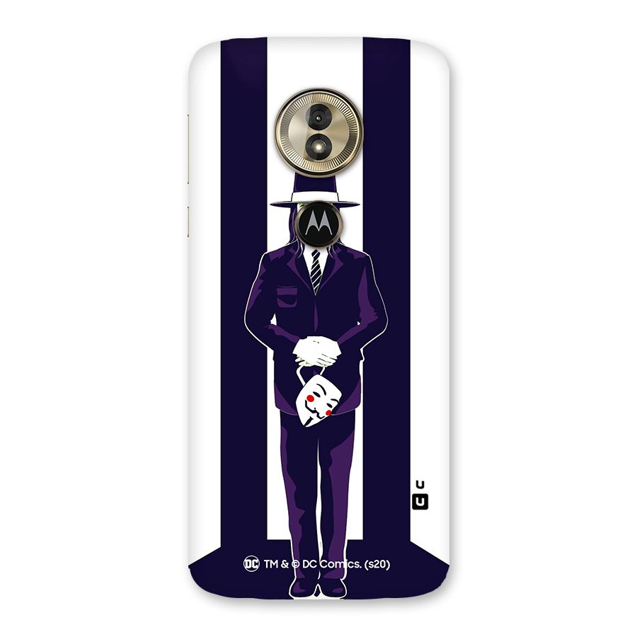 Vendetta Gentleman Holding Mask Illustration Back Case for Moto G6 Play