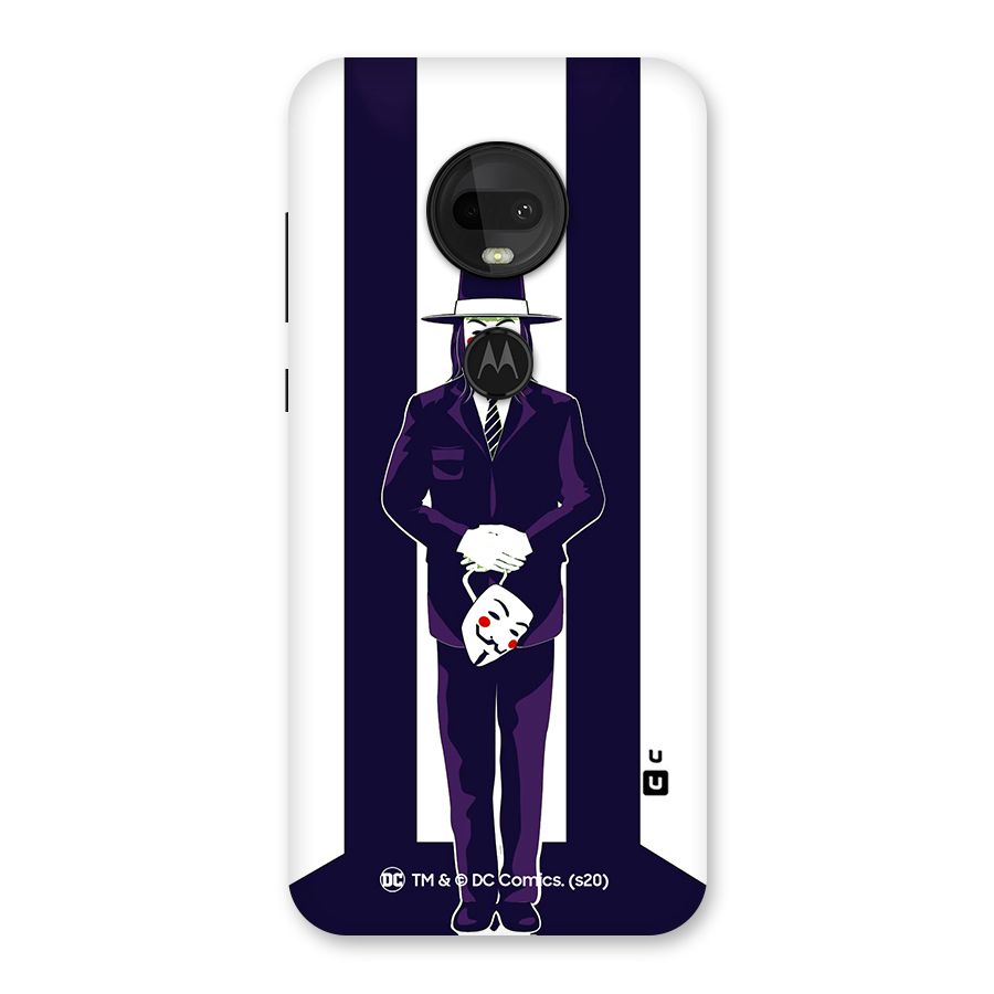 Vendetta Gentleman Holding Mask Illustration Back Case for Moto G7