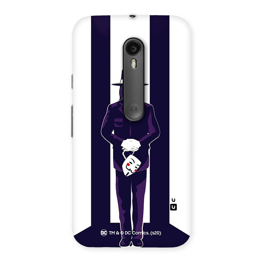 Vendetta Gentleman Holding Mask Illustration Back Case for Moto G Turbo