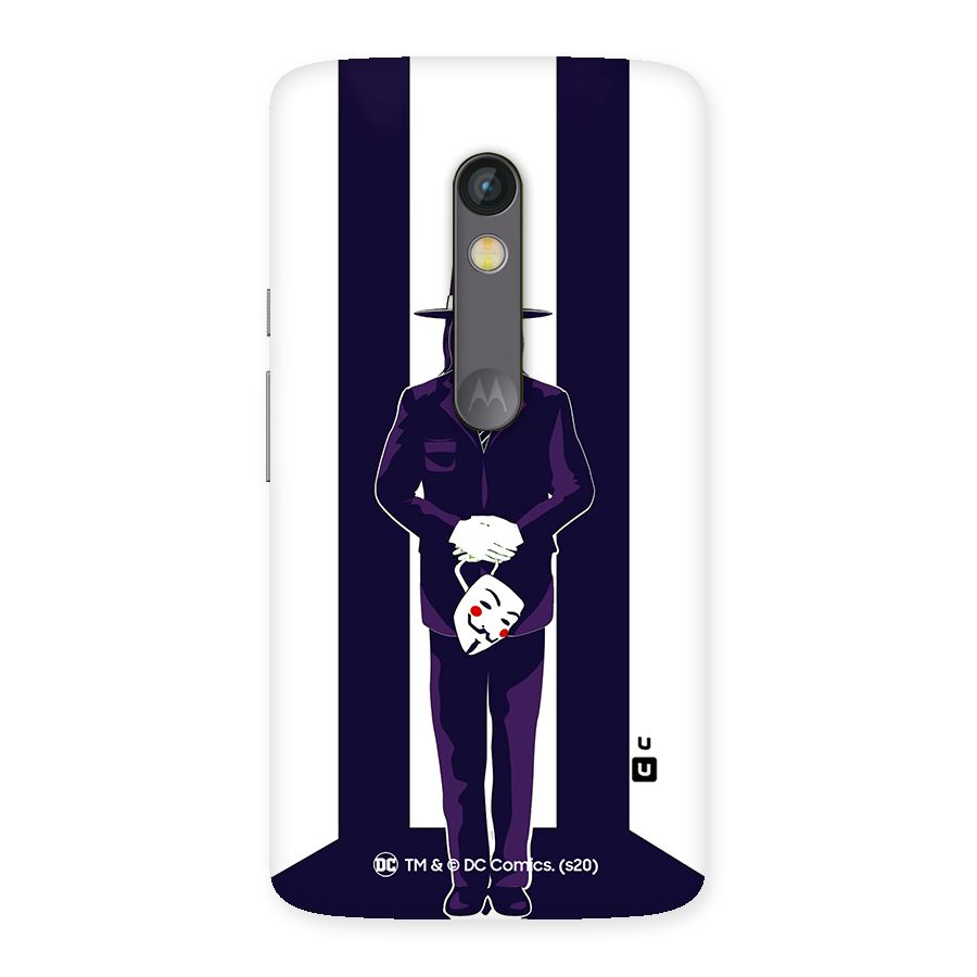 Vendetta Gentleman Holding Mask Illustration Back Case for Moto X Play