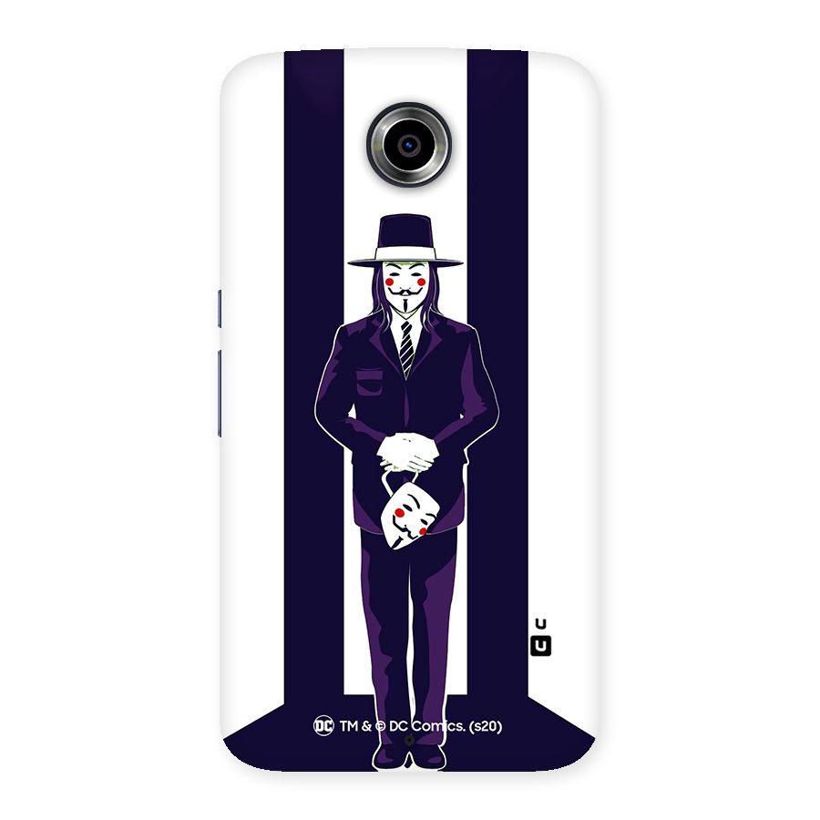 Vendetta Gentleman Holding Mask Illustration Back Case for Nexsus 6