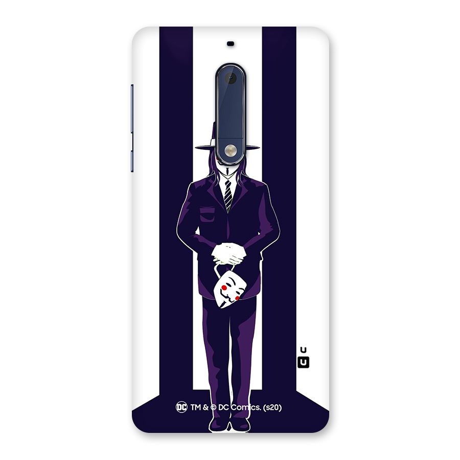 Vendetta Gentleman Holding Mask Illustration Back Case for Nokia 5