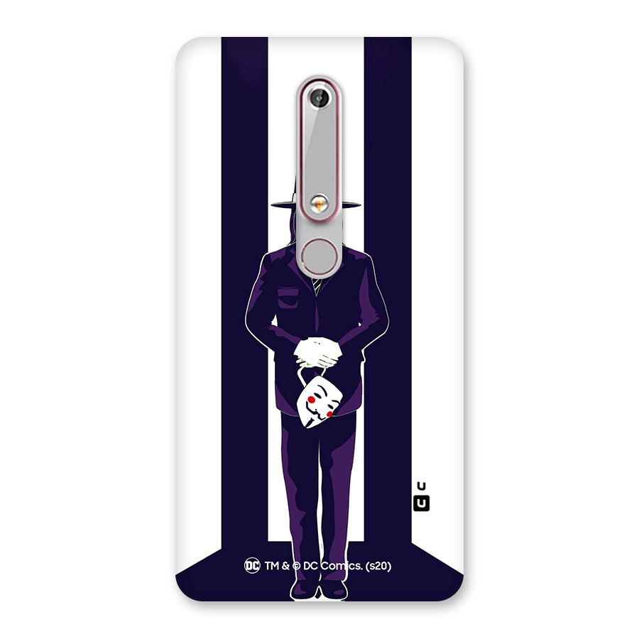 Vendetta Gentleman Holding Mask Illustration Back Case for Nokia 6.1