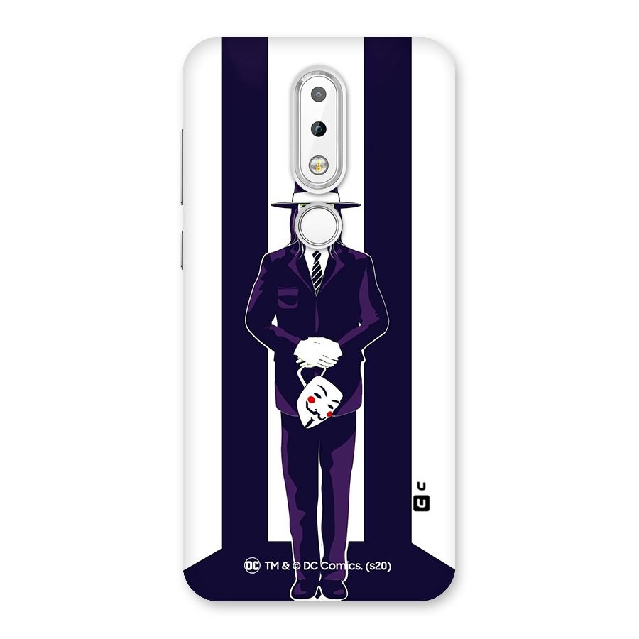 Vendetta Gentleman Holding Mask Illustration Back Case for Nokia 6.1 Plus