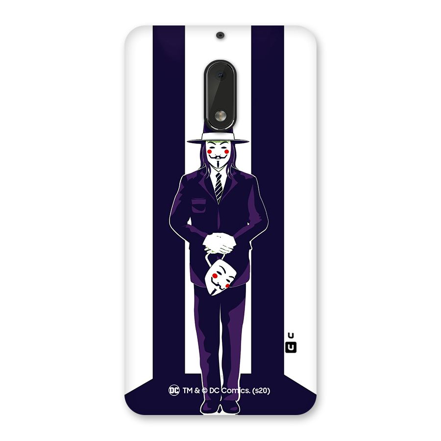 Vendetta Gentleman Holding Mask Illustration Back Case for Nokia 6