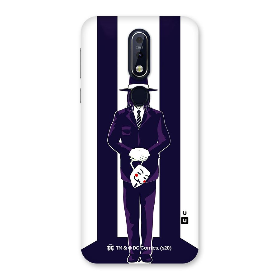 Vendetta Gentleman Holding Mask Illustration Back Case for Nokia 7.1