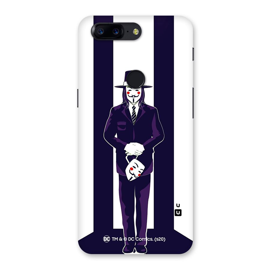 Vendetta Gentleman Holding Mask Illustration Back Case for OnePlus 5T