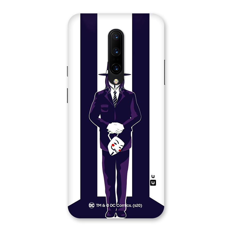 Vendetta Gentleman Holding Mask Illustration Back Case for OnePlus 7 Pro