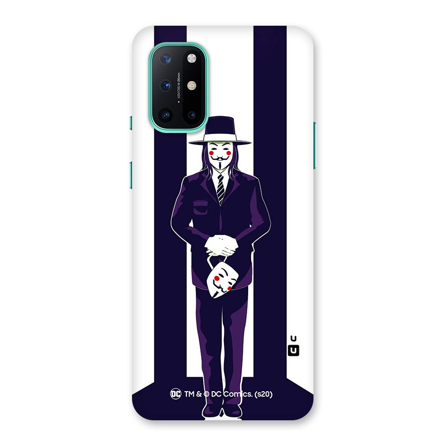 Vendetta Gentleman Holding Mask Illustration Back Case for OnePlus 8T