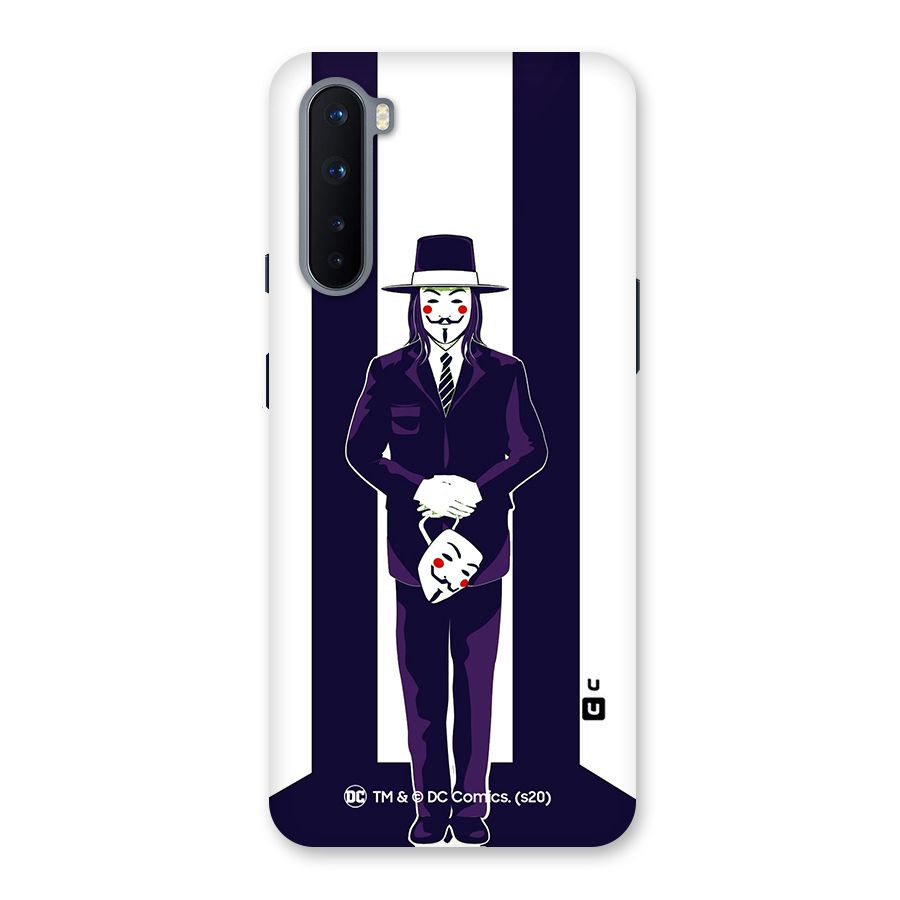 Vendetta Gentleman Holding Mask Illustration Back Case for OnePlus Nord